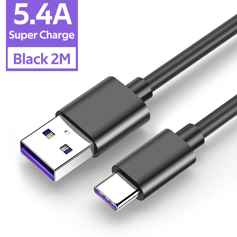 Summerfish Fast Charger Usb Type C Cable For Xiaomi Redmi Note 8 For Huawei P30 P20 Pro lite Mate20 USB-C-Charger Cable: 2m black