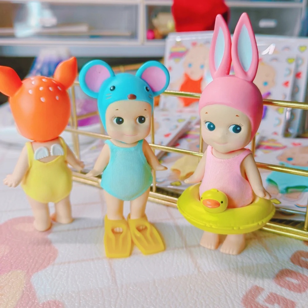 Cute Sonny Angel Hippers Handmade Swimsuit Clothes Changing Accessories Dress Shorts Costume Bag Animal Ocean Series Fan