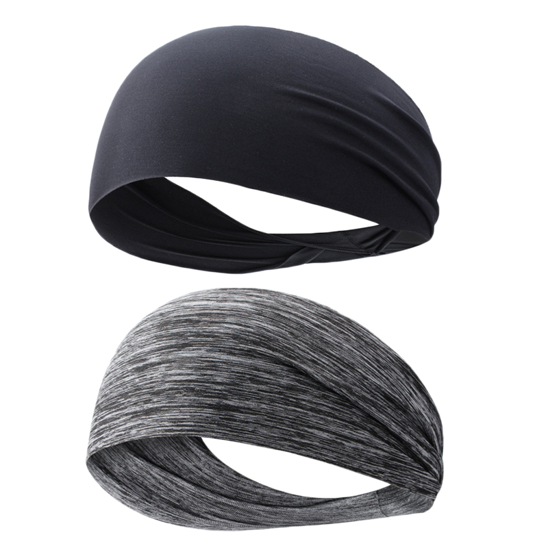 Sporthoofdband voor heren Zweetabsorberend en anti-zweetband Hardlopen Fitnesshoofdband Hoofdband Hoop Yoga: Licht Geel