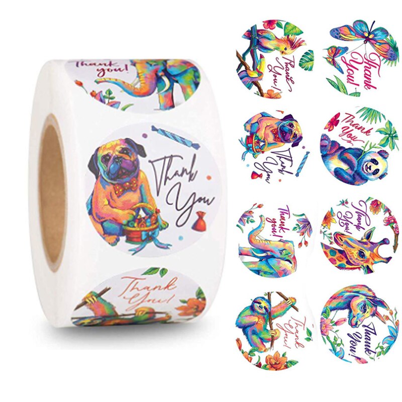 Reward Stickers Encouragement Sticker Roll for Kids Motivational Stickers with Cute Animals for Students Teachers: design 14-500pcs