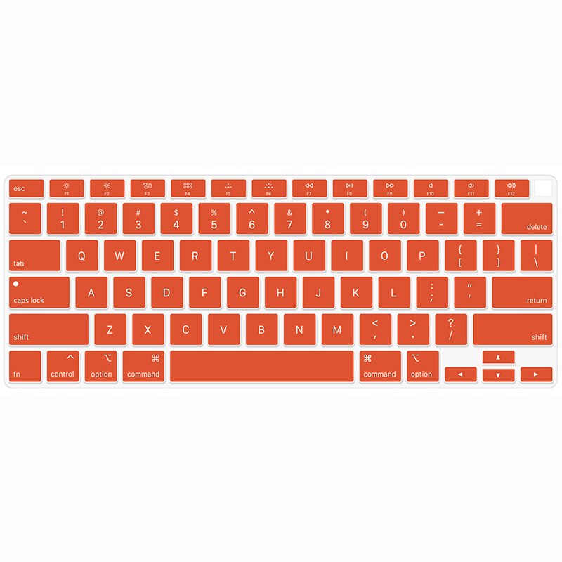 Układ US silikonowy ochraniacz klawiatury na 2020 Macbook Air 13 A2179 pokrywa klawiatury: Pomarańczowy