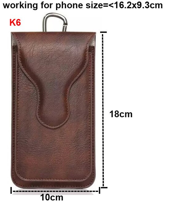 Dual Pouch Hook Loop Waist Belt Leather Phone Case For Asus ROG Phone,Zenfone Max Pro M1 M2 ZB601KL,Zenfone 5 5Z 4 Max Pro 3 5 6: K6