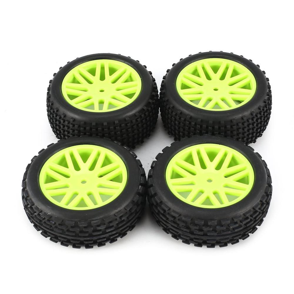 1/12 1:10 1/14, 1/16 4 Uds 1/10 escala Road Buggy rueda de neumáticos 12mm centros w/insertos espuma para Wltoys 144001 Remo 1631 RC Coche: Rojo