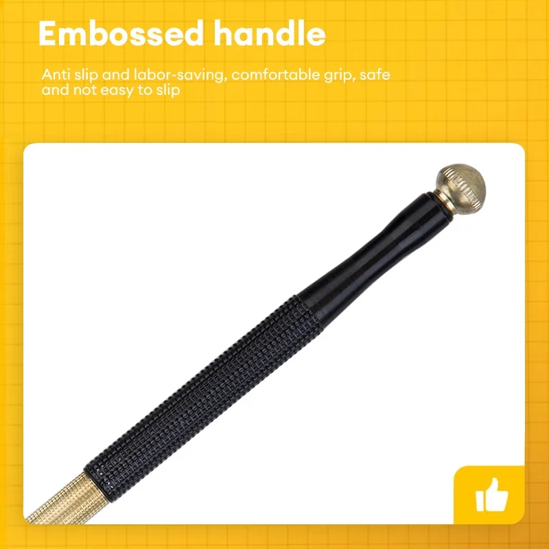 Deli Duurzaam Gloednieuwe Glassnijder Klein Formaat Stalen Mes Anti-Slip Handvat Snijgereedschap Diamantsnijder Kop Messen