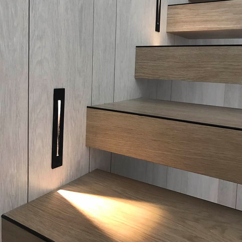 3W luz LED de empotrar para escaleras luz AC85-265V interior de pared de esquina de luces de paso decoración lámpara pasillo lámparas para escaleras . Exclusivo.