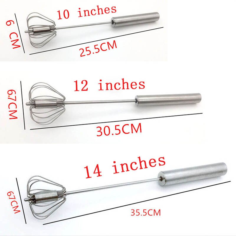 1Pcs Manual Press Type Semi-automatic Mixer Blender Egg Tools 12/14/16 Inch Whisk Kitchen Supplies DIY Baking