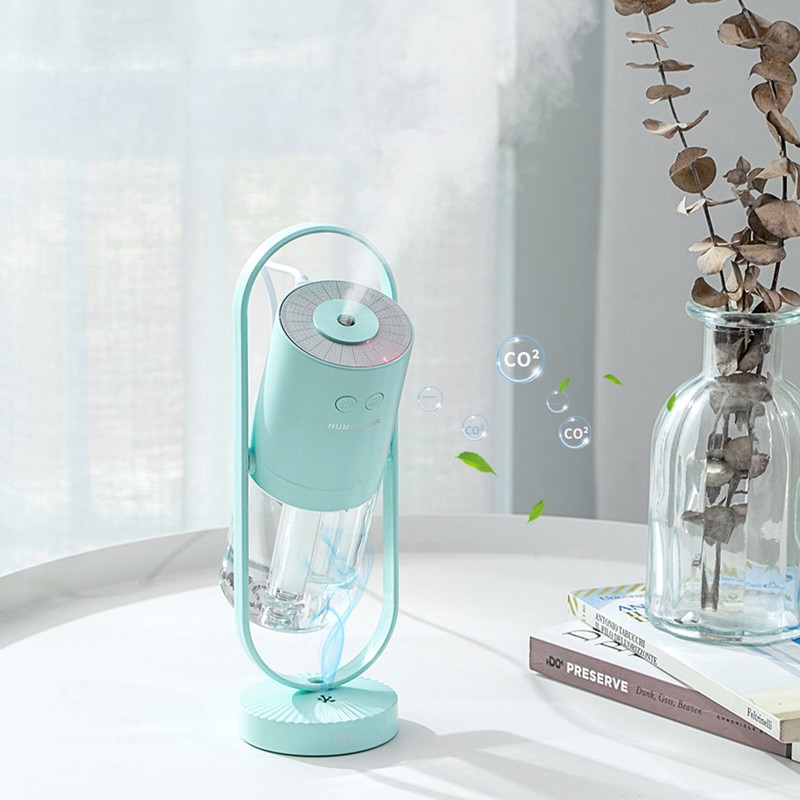 Humidificateur d'anion maison USB Mini humidificateur avec purificateur d'air de lampe d'atmosphère colorée