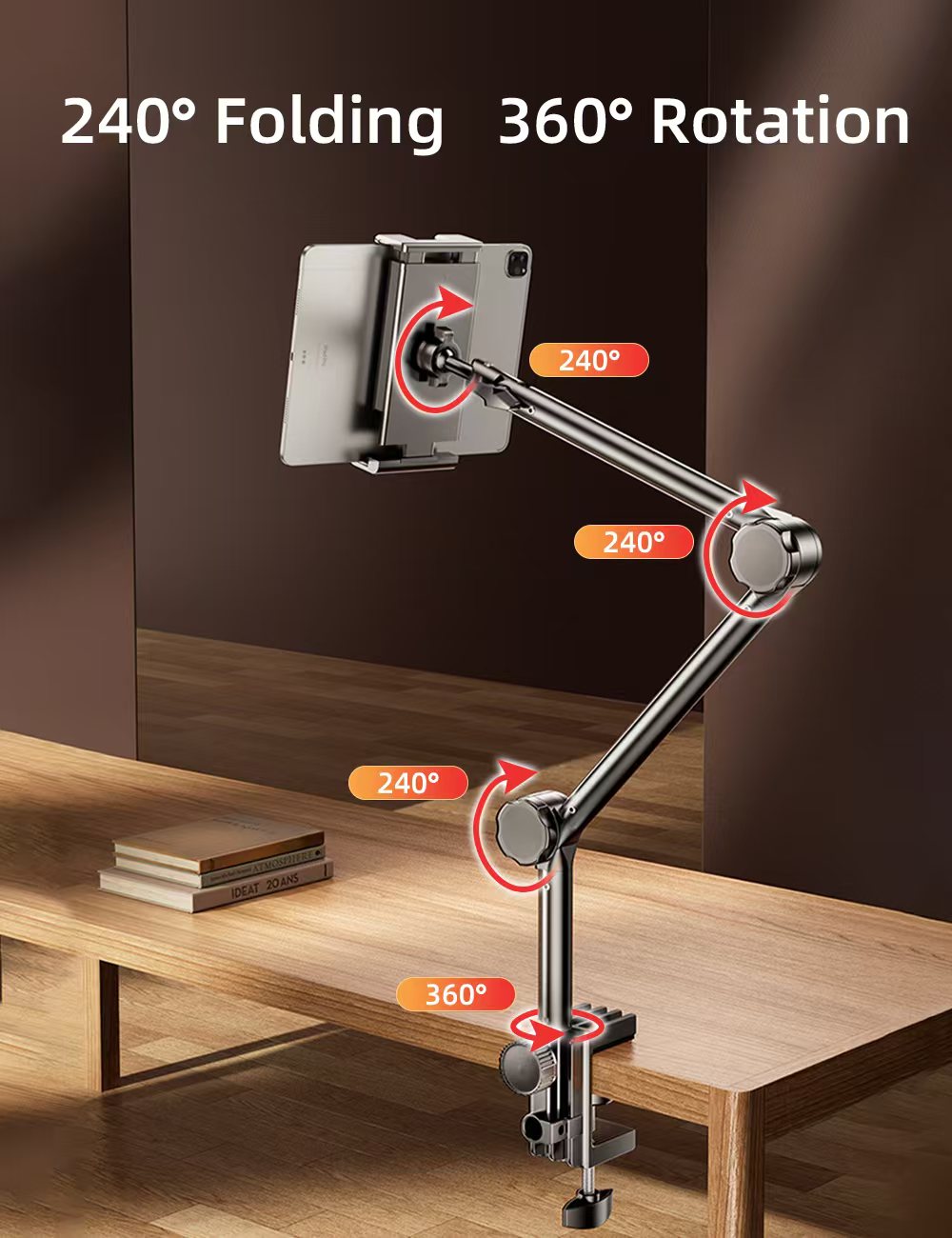 Brazo Flexible plegable para teléfono móvil, soporte para cama, soporte de mesa para teléfono móvil para grabación de vídeo, Galaxy Tab, soporte para brazo para tableta