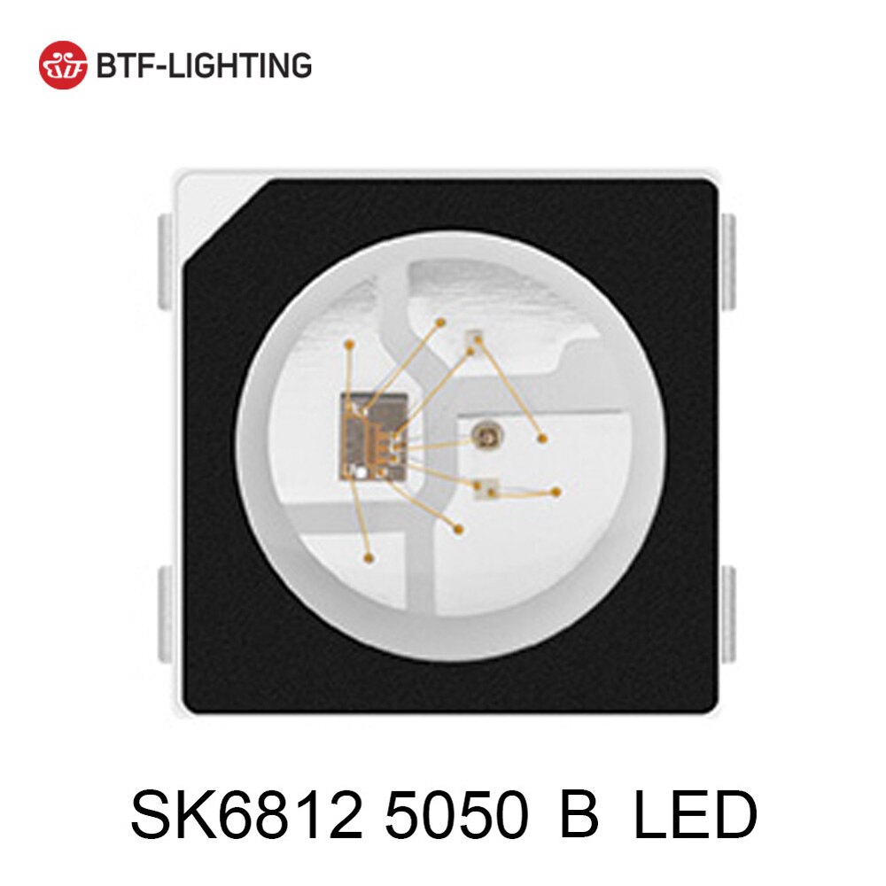 10 pcs WS2812B LED Chips SK6812 RGBW Lights Chip Individually Addressable WWA WS2811 IC SK9822 APA102 WS2813 RGB 3535 5050 DC5V: Black RGB5050 SK6812