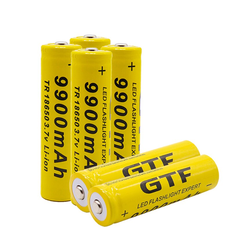 Original 18650 Battery 3.7V 9900mAh Rechargeable Lithium Ion Battery for LED Flashlight Batteries