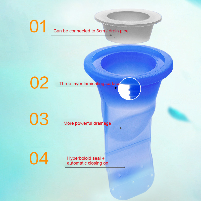 Filtre de reflux Anti-odeur en Silicone pour salle de bains de désodorisation, filtre de refoulement, Anti-odeur, Anti-insecte