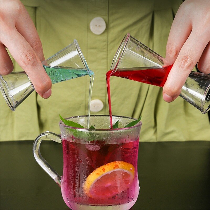 Taza medidora para coctelera, herramienta de cocina para Bar, vaso medidor de Alcohol y bebidas, 10/20ml o 20/40ml