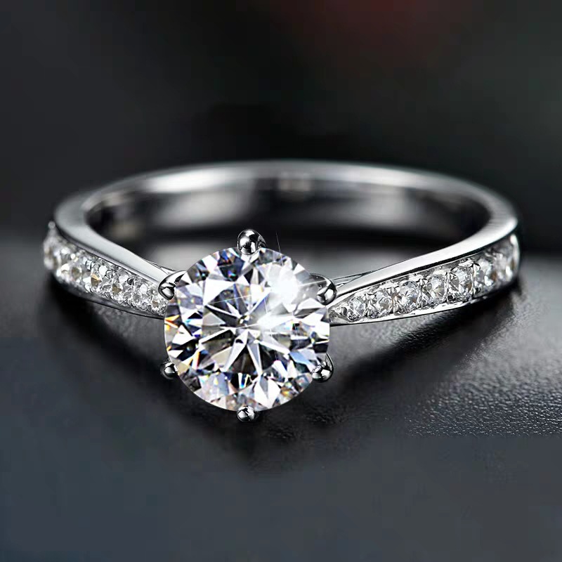 925 sterling zilver zirkoon verstelbare damesverlovingsring bruiloft mode-sieraden accessoires