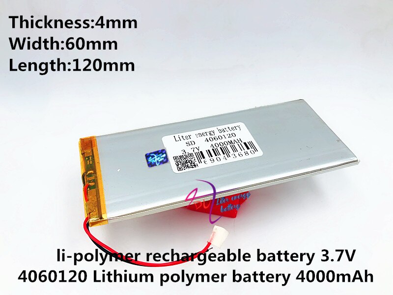 3.7 V batteria ai polimeri di litio 4060120 tablet batteria 4000 mah mobile di potere