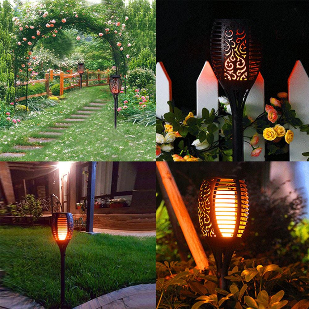 Landscape Lights Solar Torch Light Flickering Spot Lamp Home Garden Solar Lawn Lamp Lawn Light 96LED Waterproof Durable