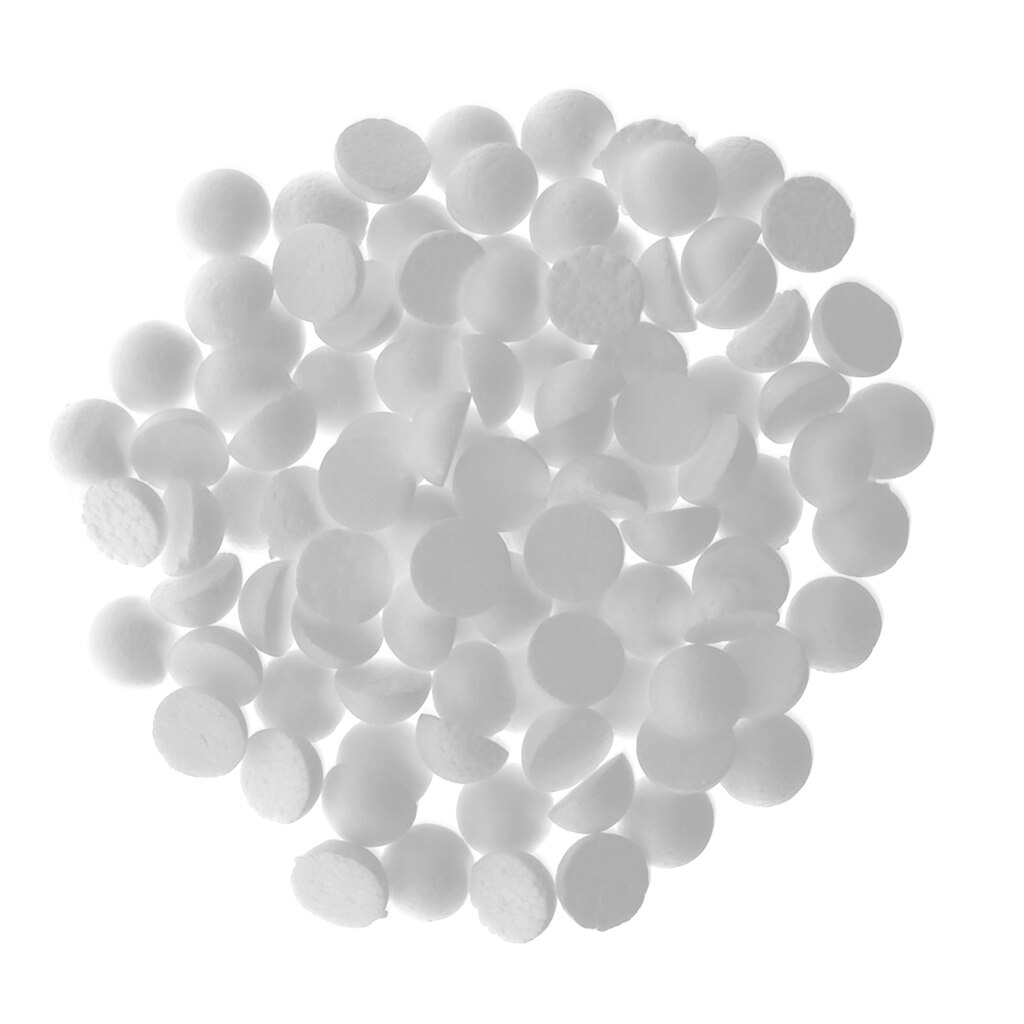 100pcs White 20mm Wedding Decor Modelling Craft Solid Foam Balls Hemispheres