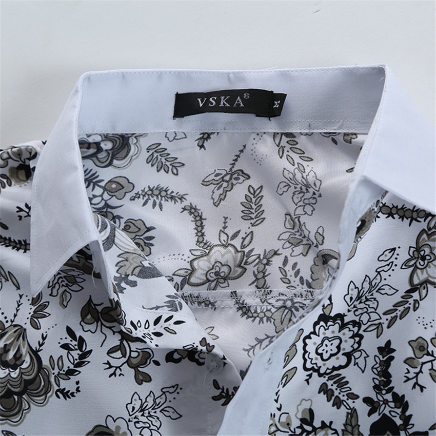 Camisa masculina com estampa de flores, blusa casual justa havaiana de manga longa 3d para homens tamanho do tamanho