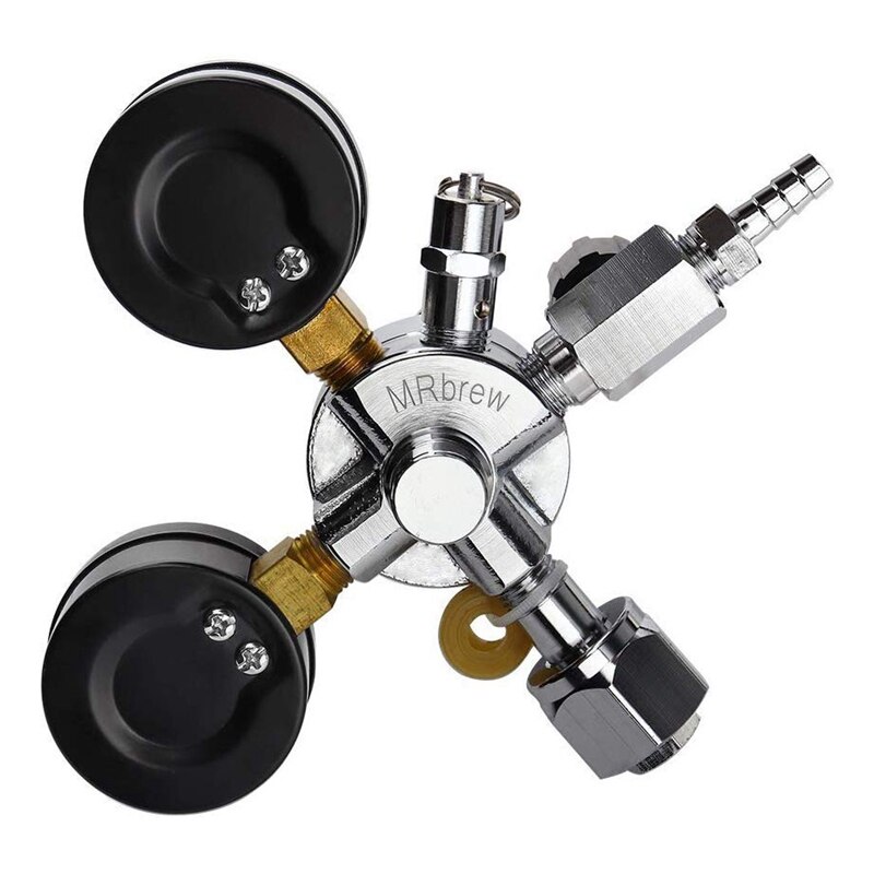 -Keg Regulator CO2 CGA-320, 0-60 PSI Working Pressure, 0-3000 PSI Tank Pressure, Beer Regulator, Co2 Pressure Regulator with