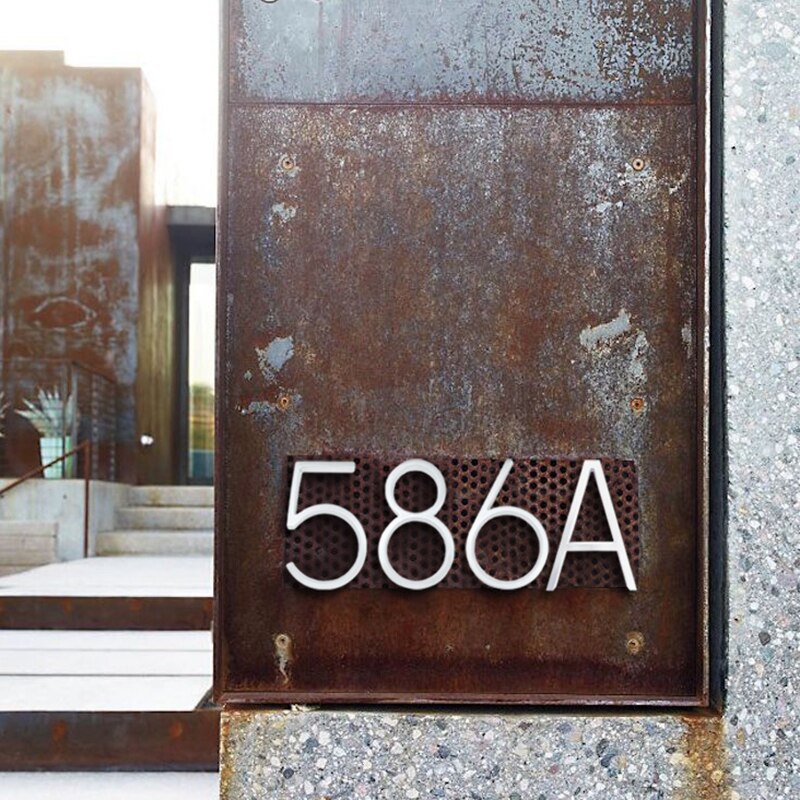 3D House Numbers Plaques Door Numbers Street Names Outdoor Signs 3D Numbers Customised Dual Layer Plaque (3D SILVER NUMBERS