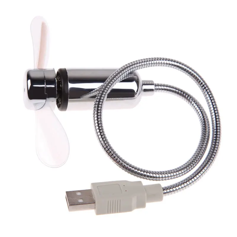 Usb Gadget Duurzaam Verstelbare Mini Flexibele Fan Led Light Usb Fan Tijd Klok Desktop Klok Cool Gadget Tijd Display