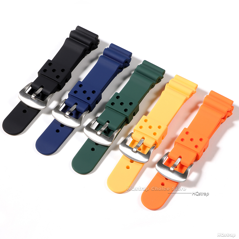 Zachte Siliconen Horlogeband 20mm 22mm Mannen Vrouwen Rubber Horlogebanden voor Seiko SKX007 SKX009 Waterdichte Sport armband