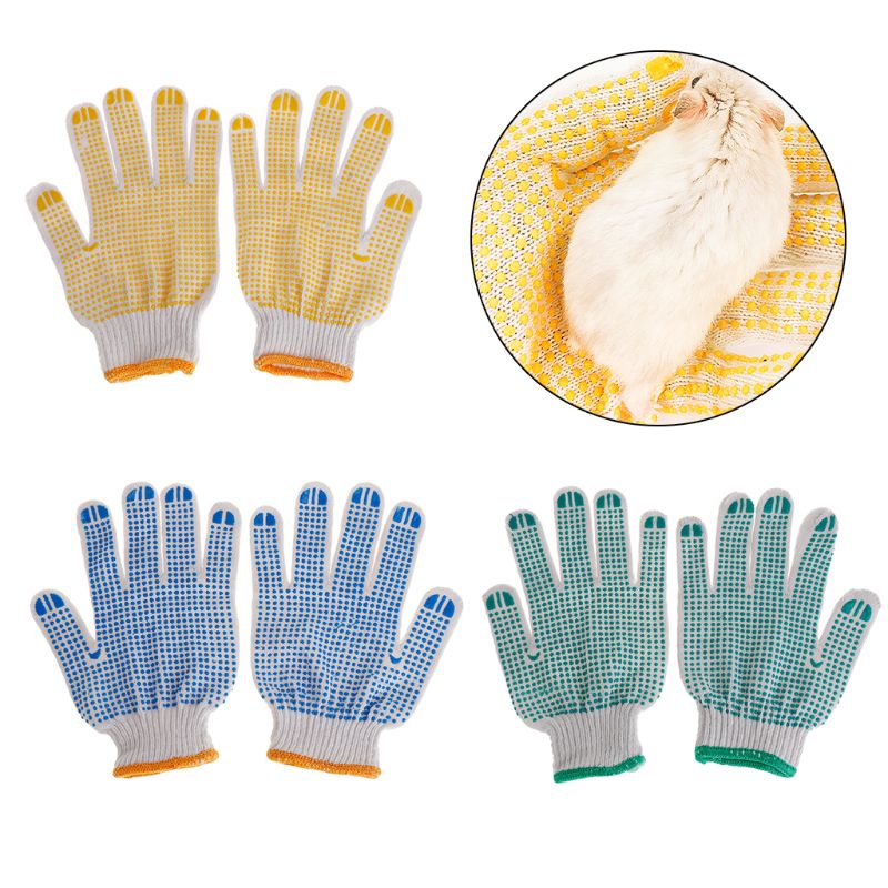 1 Pair Protective Gloves Bite-proof Breathable Preventing Hamster Bite Blue 22.5x13cm