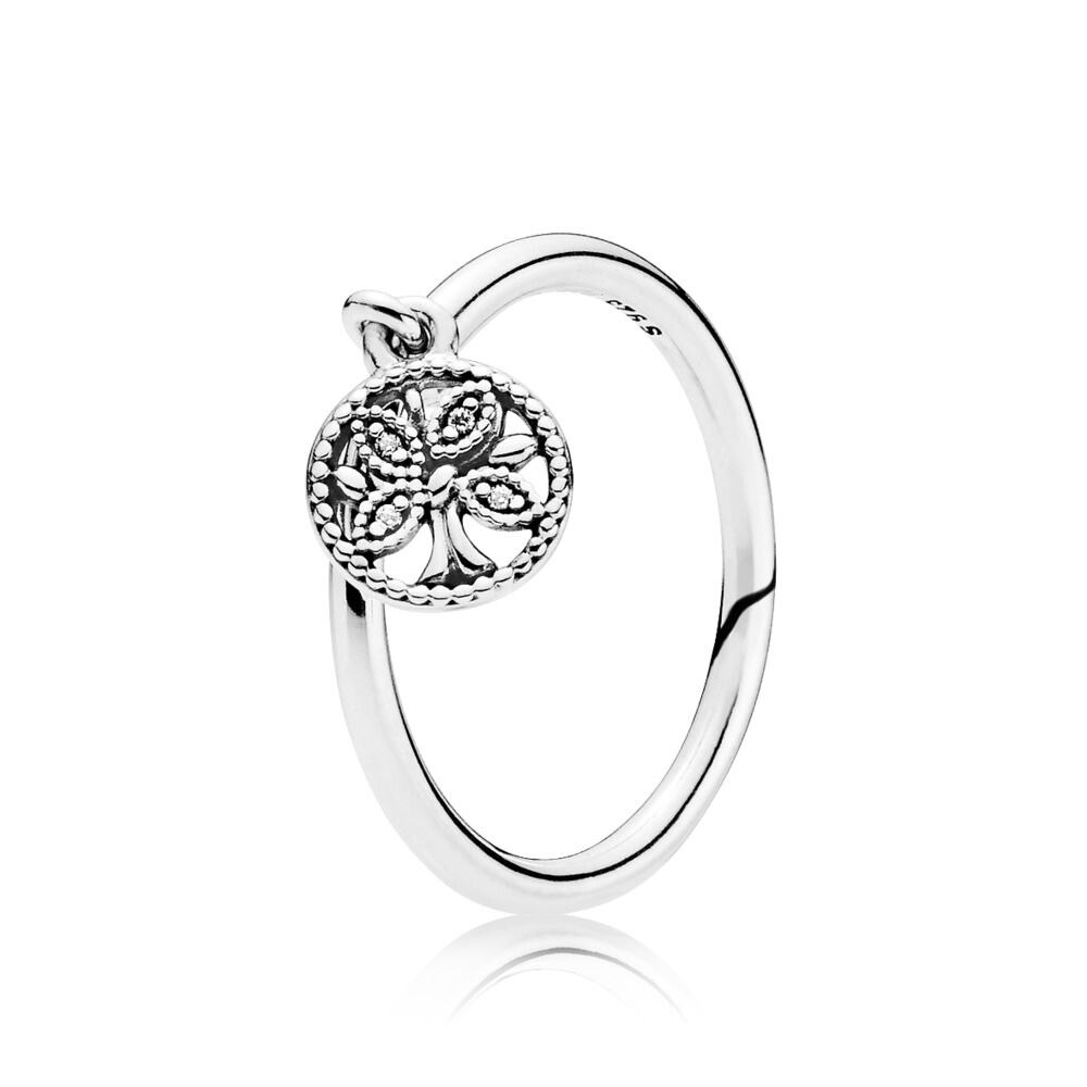 KAKANY-Conjunto de árbol de la vida europeo de plata de ley auténtica, Colección Retro brillante, joyería Original DIY Glamour: 197782CZ Size 58
