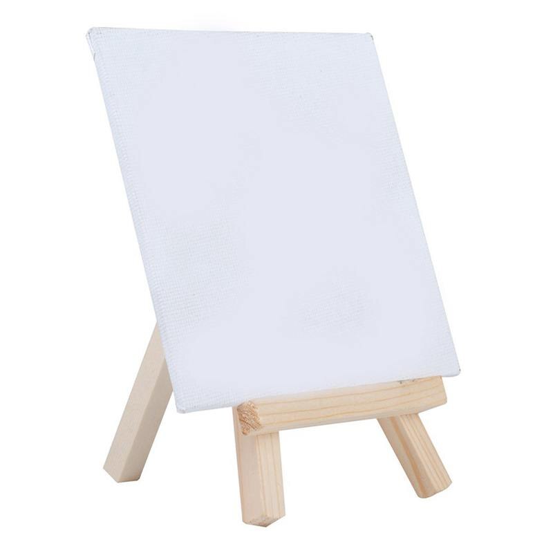 4 Door 4 Inch Mini Canvas En 8*16Cm Mini Houten Schildersezel Set Voor Schilderij Tekening School Student artist Supplies, 12 Pack