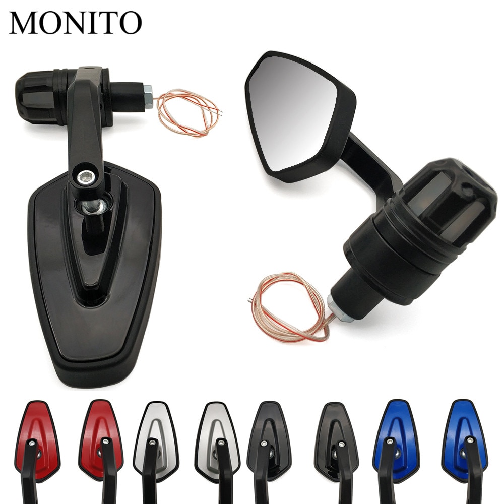 7/8 22mm Motorcycle Side Mirror LED Handle Bar End Mirrors Turn Signal For Honda CB 300F 500F CBR600RR CBR929RR CBR954RR CB1000R