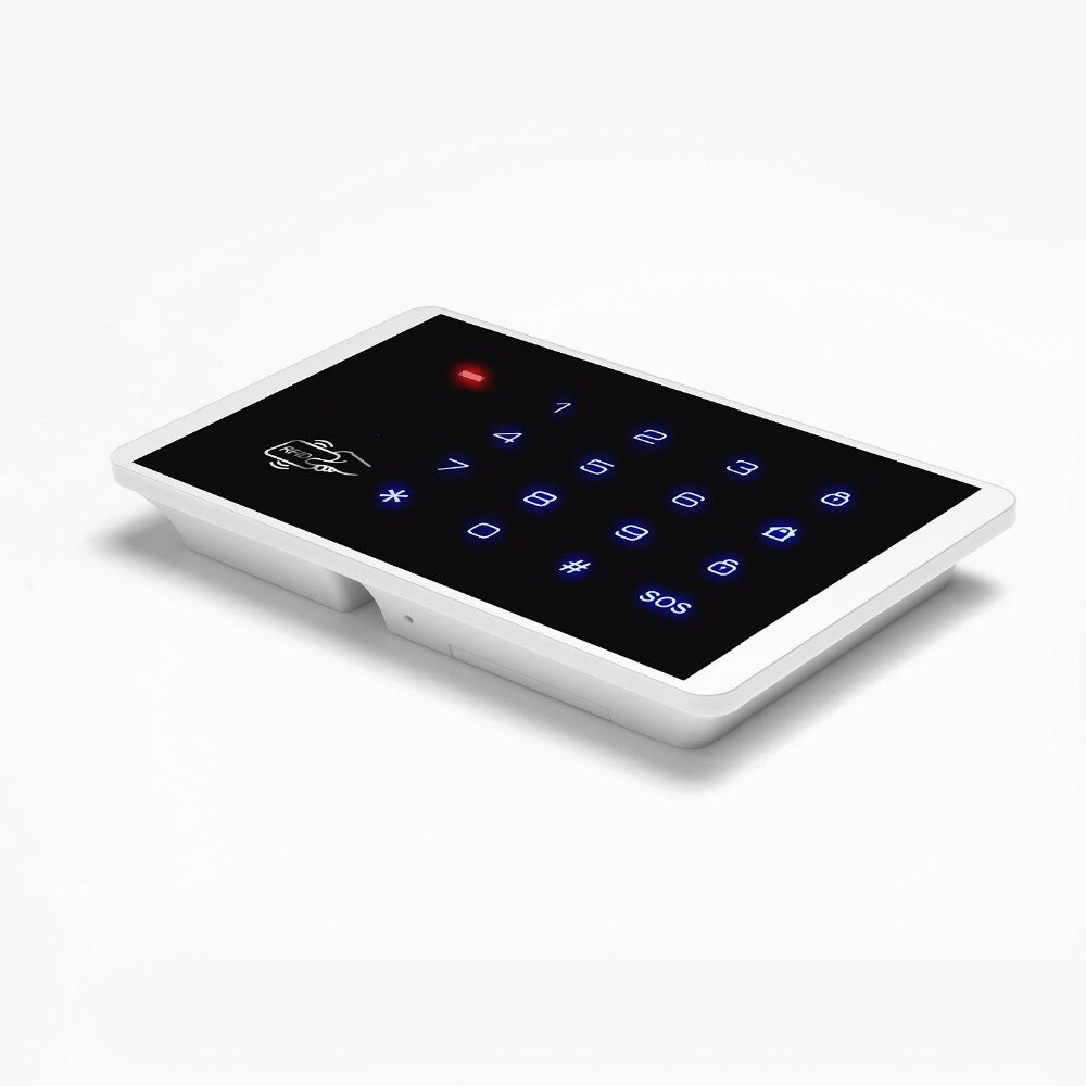 K16 trådløst tastatur 433 mhz trådløst touch-tastatur til sikkerhed indbrudstyv alarmsystem trådløst kodeord rfid-tastatursystem