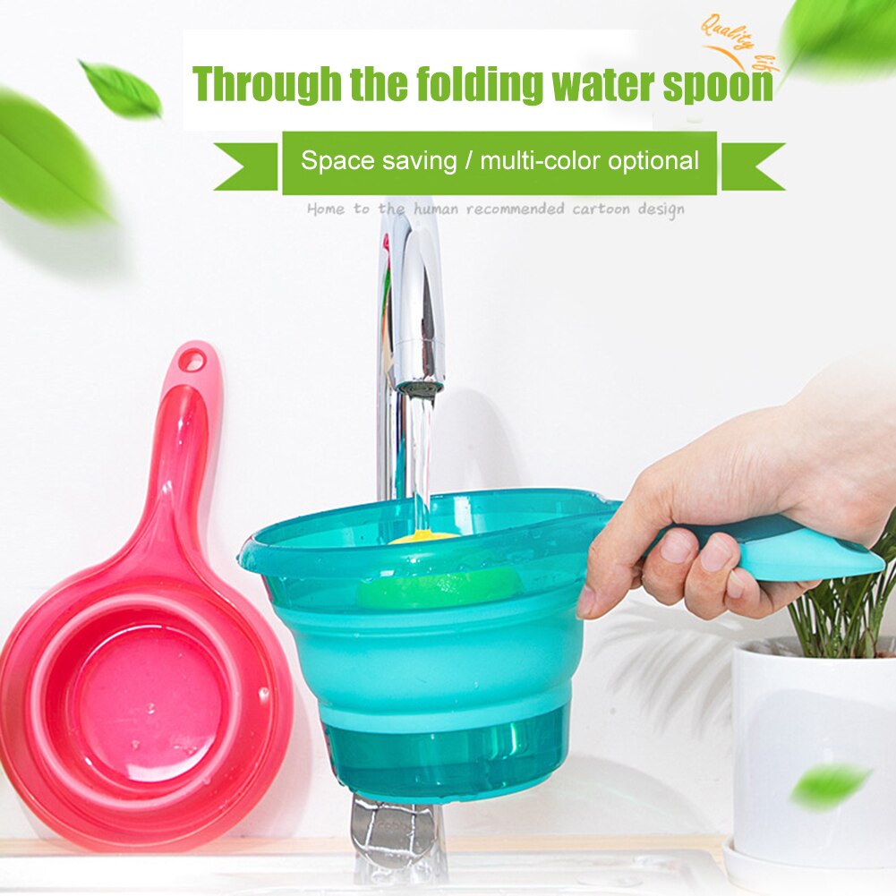 Opvouwbare waterlepel opvouwbare lepel keuken badkamer schep bad douche was lxy 9