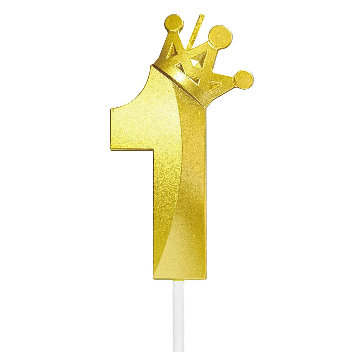 Number 0 Birthday Candle 3D Crown Crown-0 Gold Cake Topper Decorations for Happy Birthday Candles Anniversaries: Fluorescence Yellow