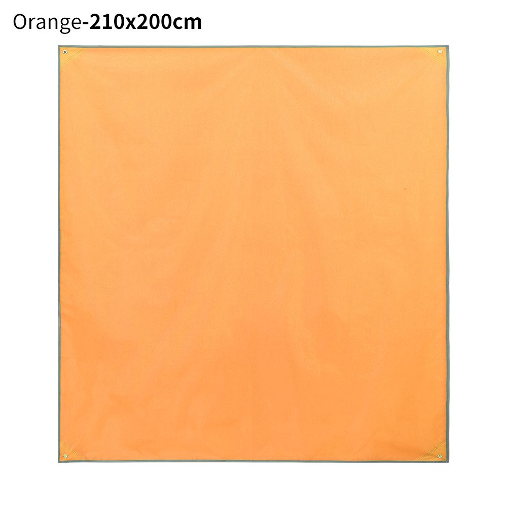 Picknickdecke, outdoor-bodenplane, wasserdichte zeltunterlage, ultraleichte zeltunterlage, strandplane, camping- und wandersack: Orange -210 x 200cm