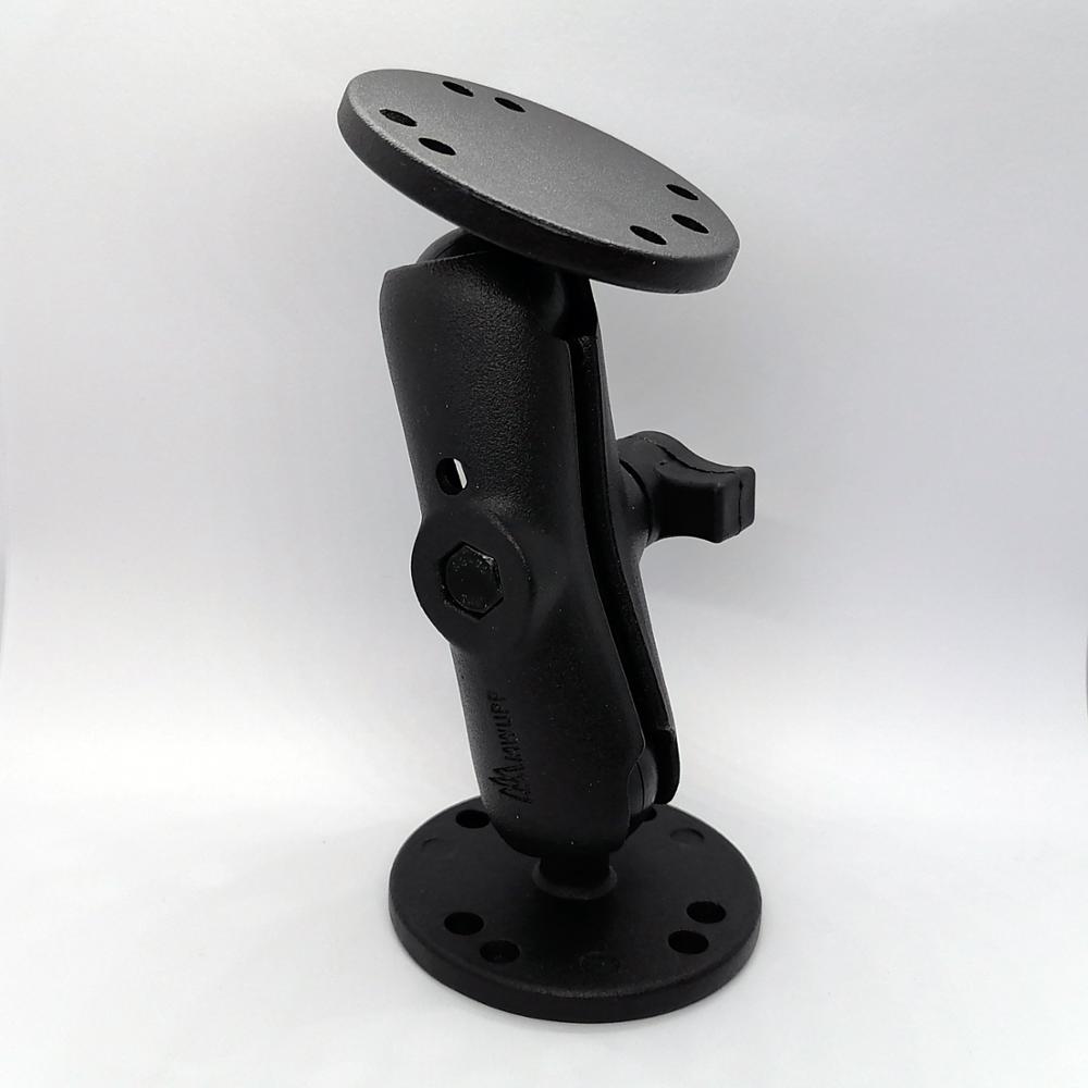 Universal Double Ball Mount with Two Round Plates AMPS Hole Pattern