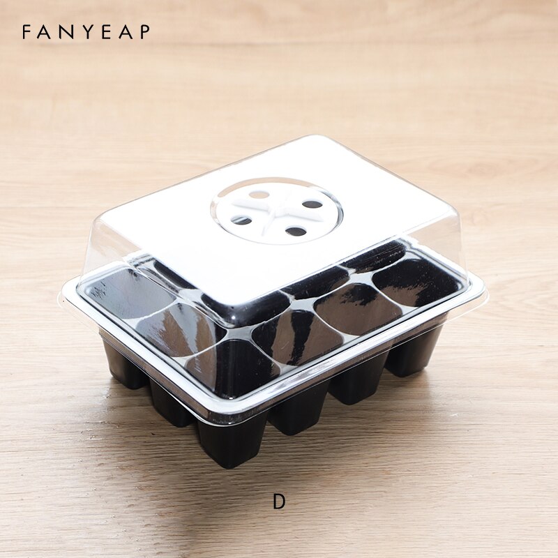 Nursery Pots Plant Seed Box Tray Insert Seeding Case Plastic Plant Seeds Growing Box Base Garden Grow Box: D-Random Color