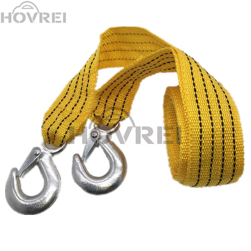 Cuerda de remolque para coche, accesorio de tracción de nailon con ganchos para emergencias de alta resistencia, 3 toneladas, 300x4,5 cm