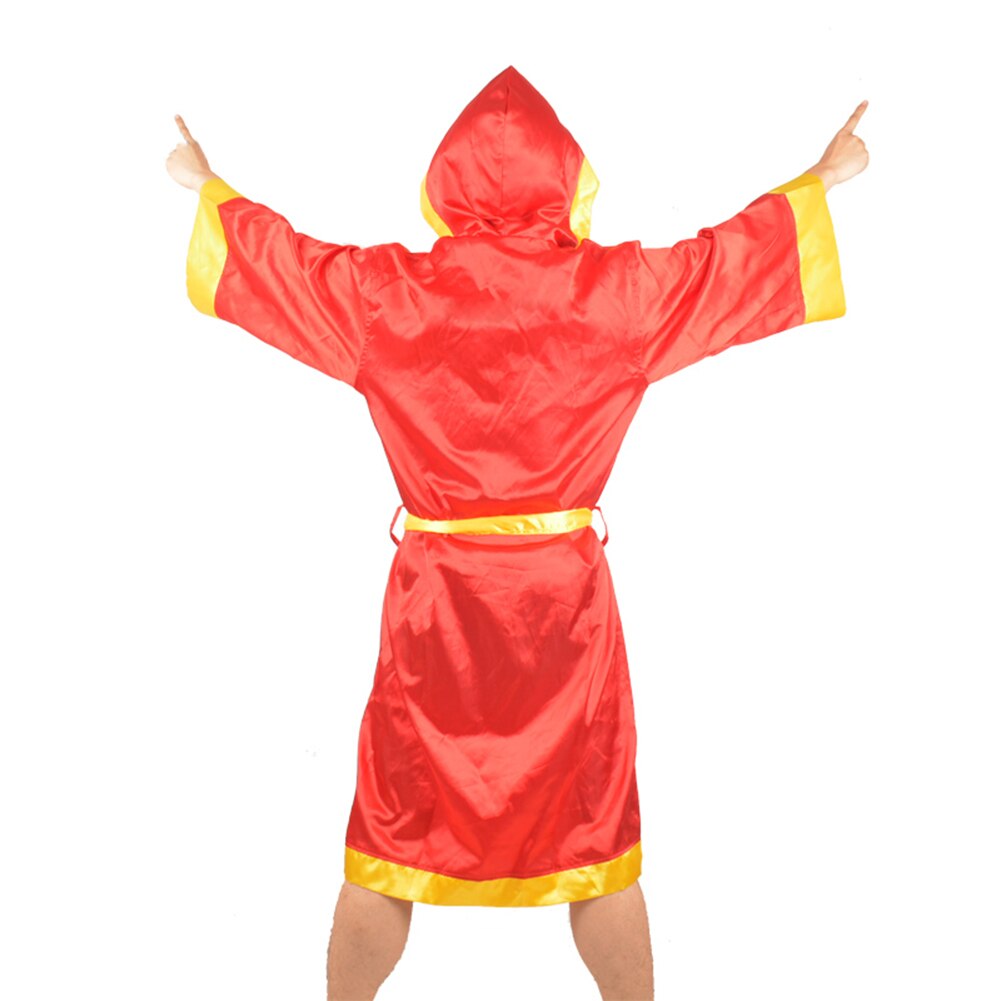 Mænd boksekåbe mma boksning karate match muay thai hætteklædt langærmet kappe kappe uniform kostume unisex konkurrerende sportstøj