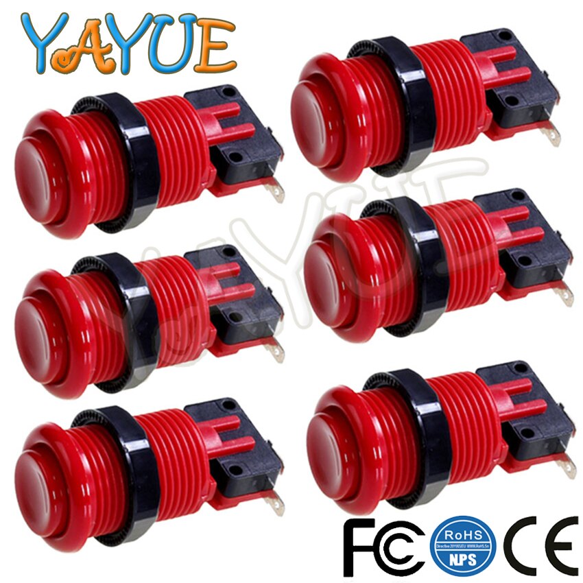 12pz Happ Stile Bottoni Americano Stile FAI DA TE Pulsante di porticato Interruttore micro Interruttore per La macchina del Gioco di Galleria