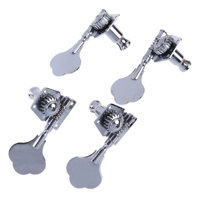 4Pcs Bass Machine Heads (2L + 2R), open Tuning Key Pinnen Tuners