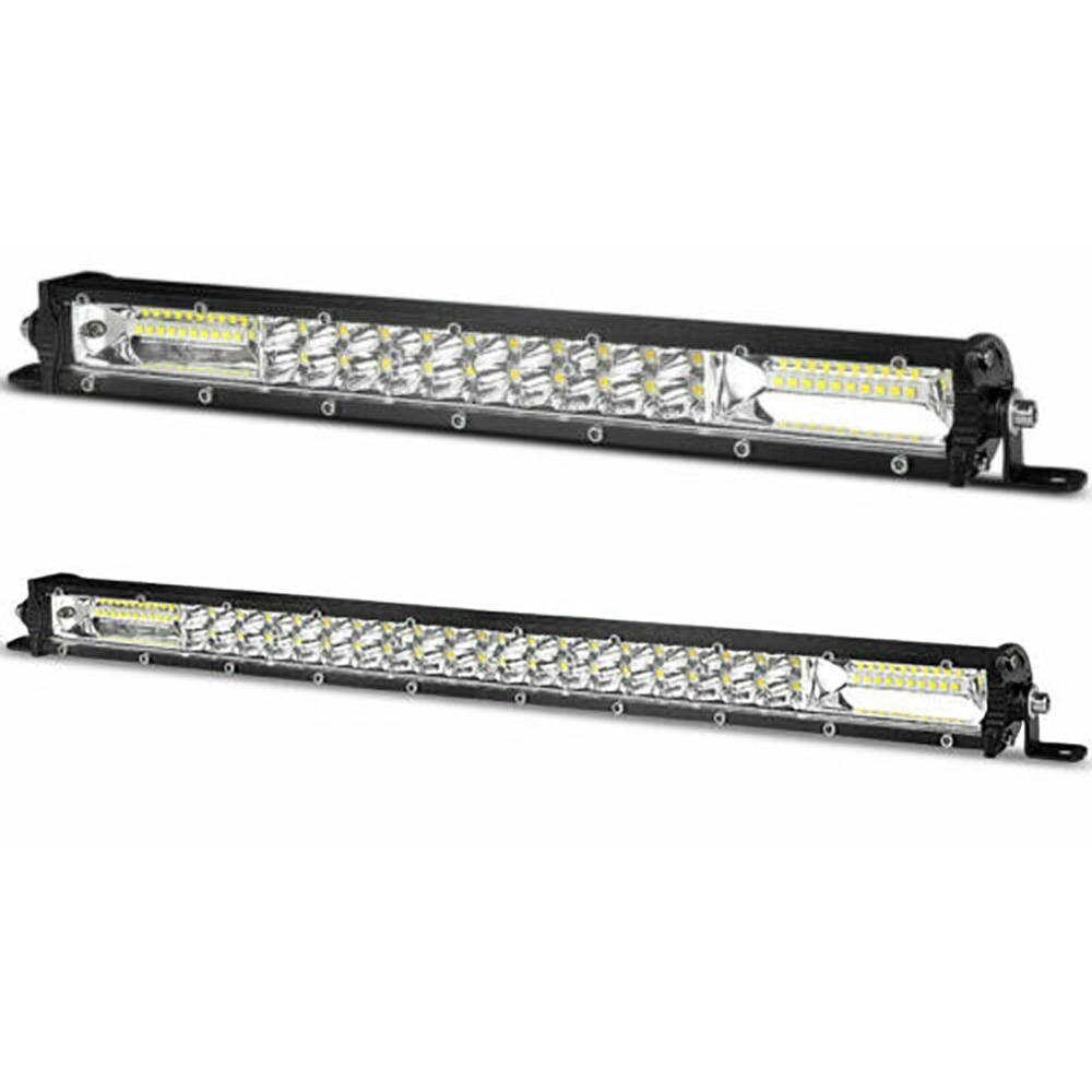 13 inch/20 inch Ultra Slim LED Light Bar Dual Row Spot Flood Combo Fog Off-road Front Bumper Center Grid Roof Modified Spotlight