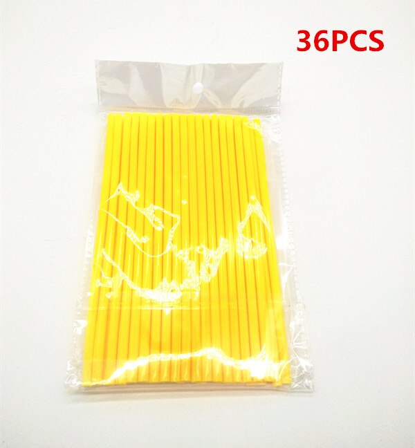 72pcs Motorcycle Wheel Spoke Cover Rim Protector Wrap for KTM 250EXC-R 300XC-W 300EXC 300XC: yellow-36
