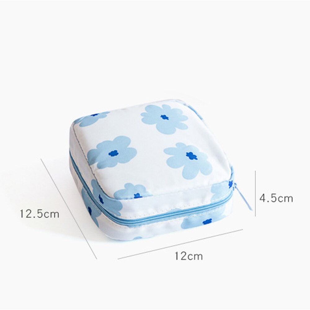 Portable Fabric Large Capacity Sanitary Towel Napkin Pad Tampon Purse Bag Organizer Pouch Girls Feminine Hygiene Pad Storage