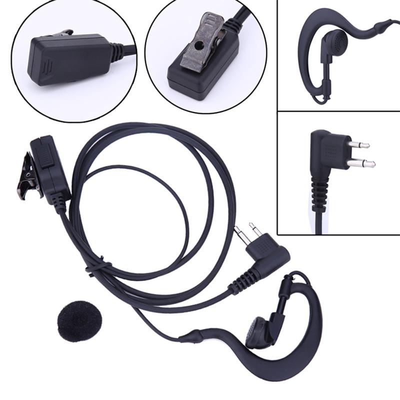 Pin Earpiece Covert Acoustic Tube Ear Hook Headset with PTT MIC Walkie Talkie Microphone Earphone For MOTOROLA: GP300/308/68/88