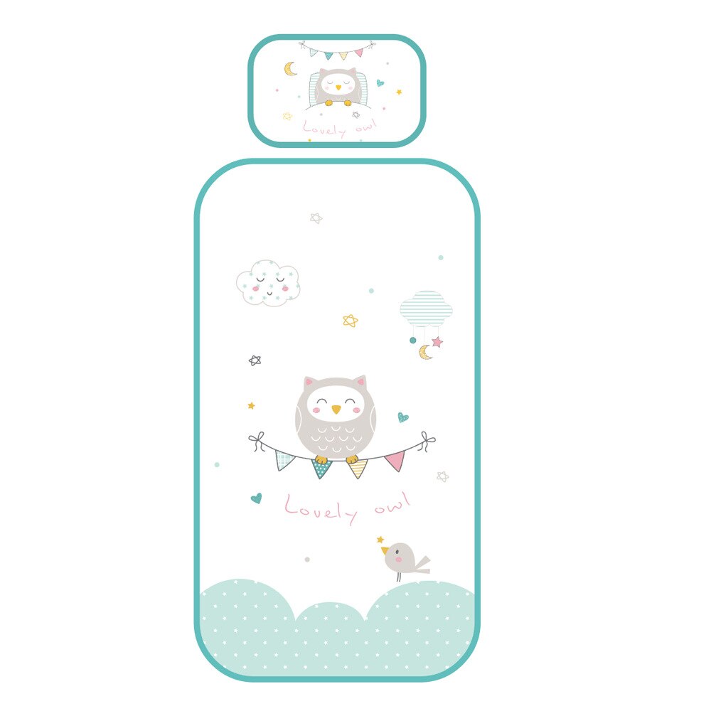 Colchones de dibujos animados para bebés, colchoneta para dormir fresca, almohadillas de colchón transpirables, sábanas ajustadas de cuna para niños pequeños, BTN060: Plata