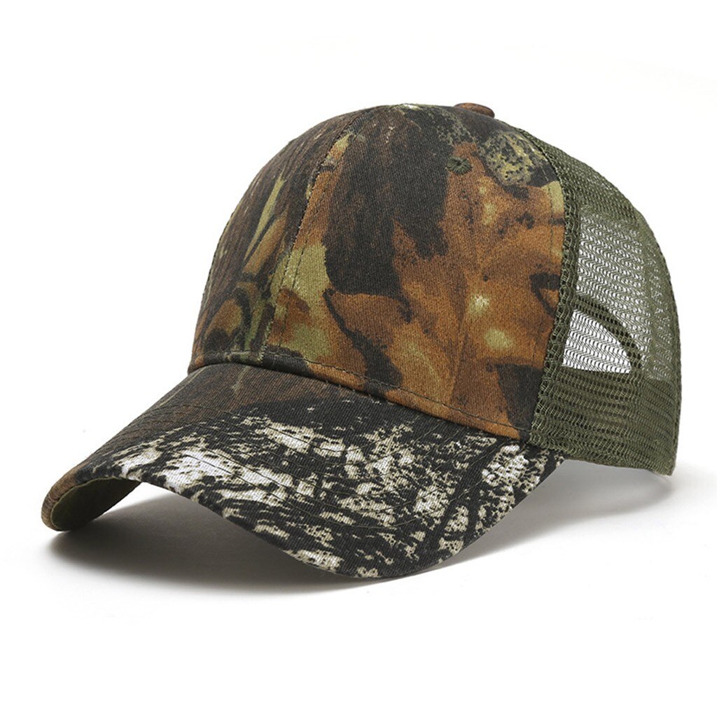Feitong Baseball Cap Unisex Männer Frauen Camouflage Sonnenhut Einstellbare Baseball Cap Hip Hop Trucker Cap Streetwear Papa Hut: C