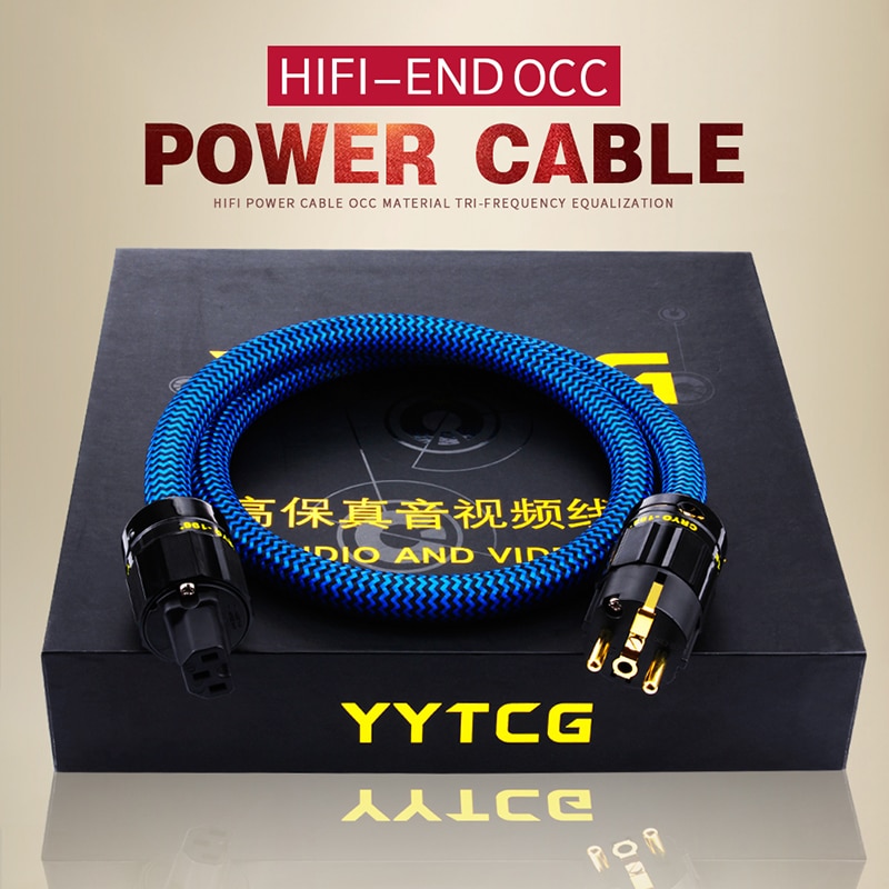 Yytcg Hifi Power Cable Hi-End 6N Occ Netsnoer Met Europese Stekker