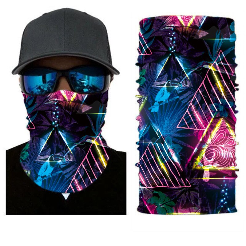 Atmungs Hals Schal Motorrad Radfahren Bandanas Multifunktions Nahtlose Magie Nacken Rohr Förderung: Gold