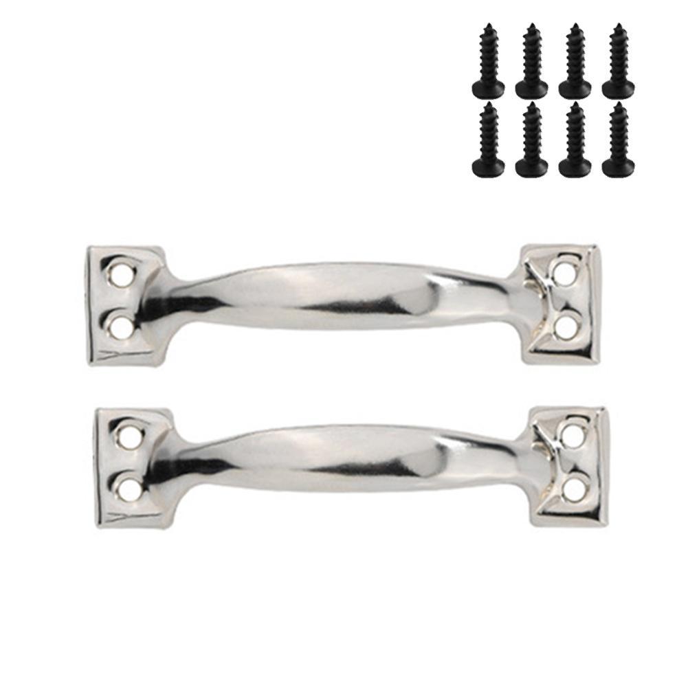 2pcs Hardware Pull Garage Gate Door Handle Black Cast Iron Furniture Hardware Home Shed Garage For Sliding Barn Door Pull