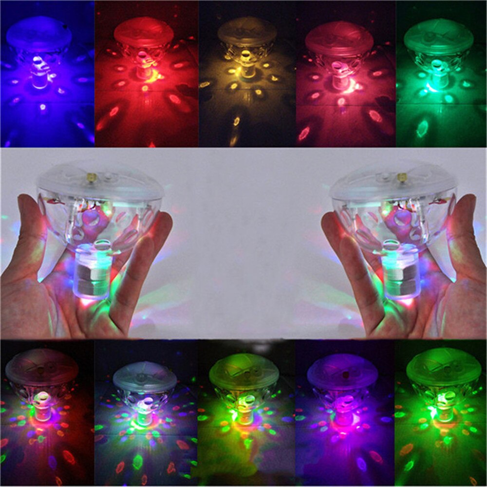 Floating Underwater Light RGB Submersible LED Disco Light Glow Show Swimming Pool Tub Spa Lamp Bath Light