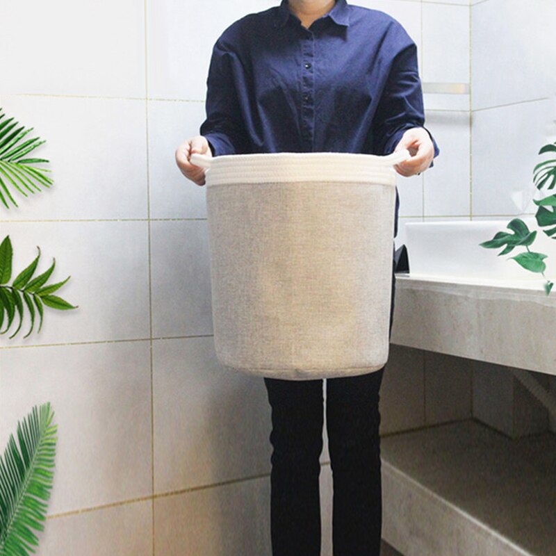 1pc Folding Laundry Basket Round Storage Bin Bag Large Hamper Collapsible Clothes Toy Holder Bucket Organizer Large Capacity